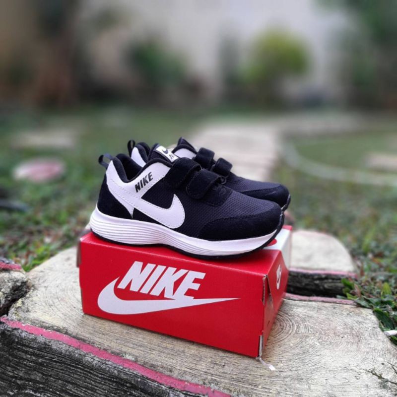 SEPATU NIKE ANAK HITAM PREMIUM QUALITY SEPATU ANAK SEKOLAH HITAM