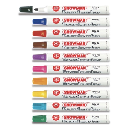 

SPIDOL WHITEBOARD MARKER SNOWMAN PAPAN TULIS BISA DIAPUS BG-12 MERAH HITAM BIRU HIJAU BISA ISI ULANG REFILL GROSIR LUSIN ECER