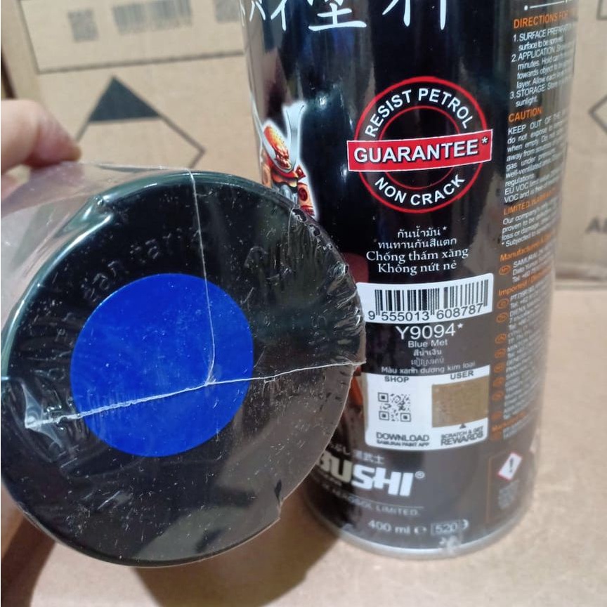 Samurai Paint Kurobushi Cat Semprot Pilox Pilok 9094 Blue Met / Biru Metalik / Metallic Blue Yamaha (Y9094*) 400ml