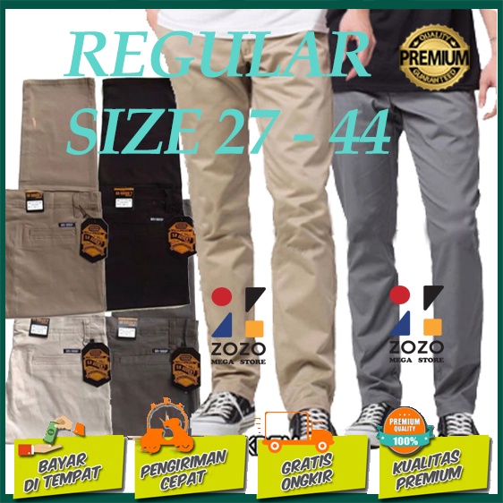 CELANA PANJANG PRIA Chino Big Size SUPER JUMBO Bahan Chinos Melar Paha Longgar Muat BB 100kg