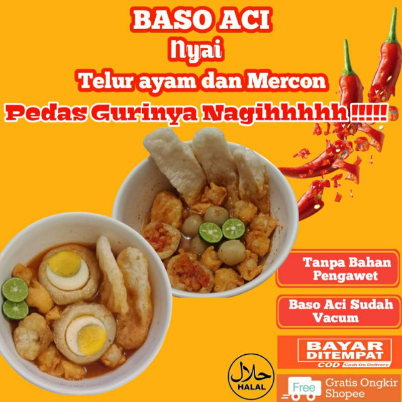 baso aci telur ayam baso aci mercon korean spicy chiken