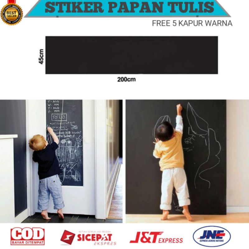 

Blackboard kapur tempel stiker papan tulis 200cm × 45cm