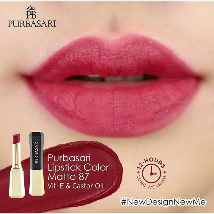 Purbasari Matte Lipstick Lipstik Lipstick Purbasari 81 95 New Design Original Bpom Shopee Indonesia Lipstik purbasari matte merah maroon
