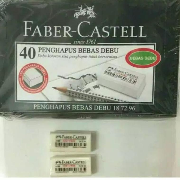 

Hot Sell [1 pak] penghapus eraser FABER CASTELL kecil putih isi 40 pcs 7DL