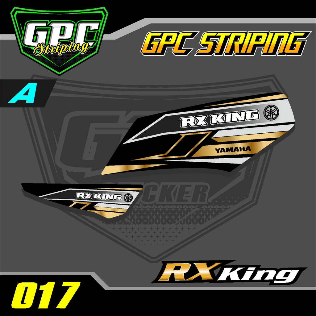 Striping Rx King - Stiker Variasi List Motor Rx King Merah Putih Biru GPC-017
