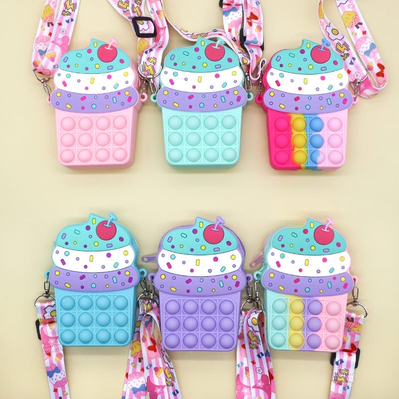 TAS DOMPET POP IT ICE CREAM ANAK