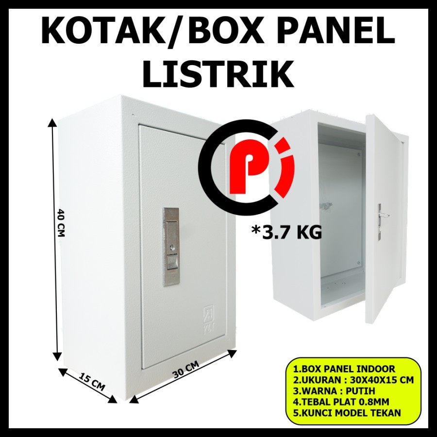 Box Kotak Panel Listrik Indoor Ukuran 40x30x15 cm bahan tebal 0.8 mm