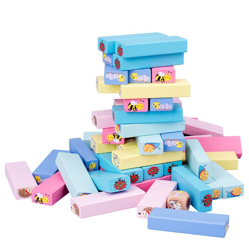 wooden jenga game / kids jenga / stacking block