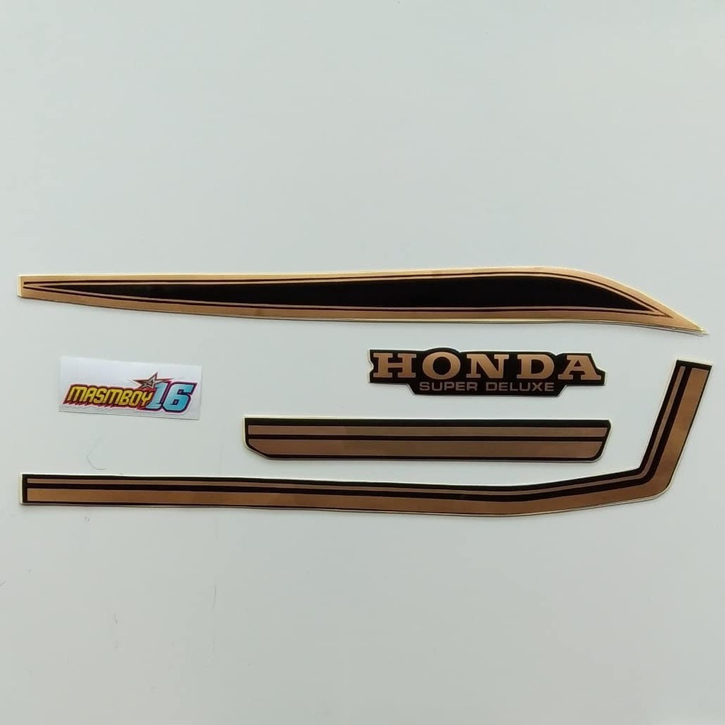 Striping honda GL100 GL125 1979 - 1980 gold hitam