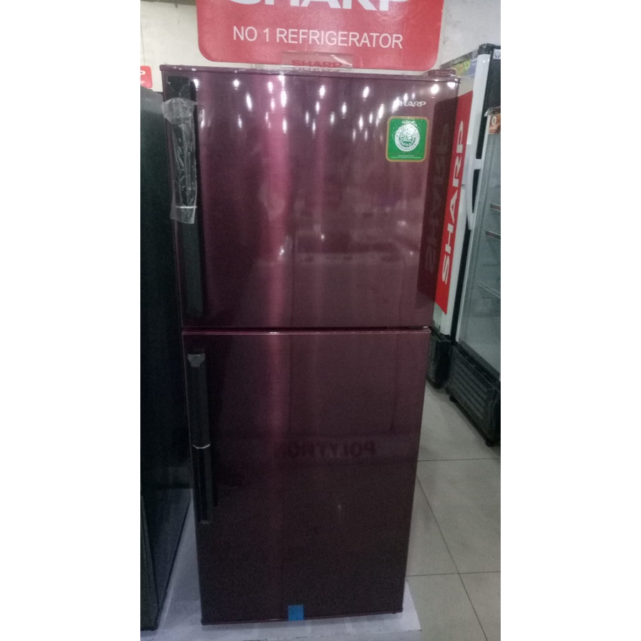 SHARP SJ 246 GC SR / RED KULKAS LEMARI ES 2 PINTU 205 LITER / SJ246GCSR