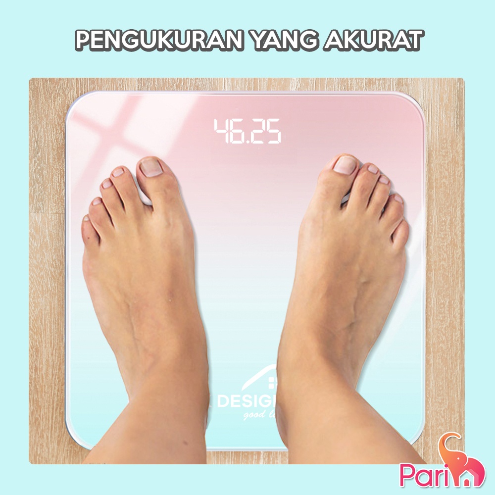 TIMBANGAN Timbangan Berat Badan Mini Digital BODY 180 KG Recharger USB YK DESIGN YK-169A