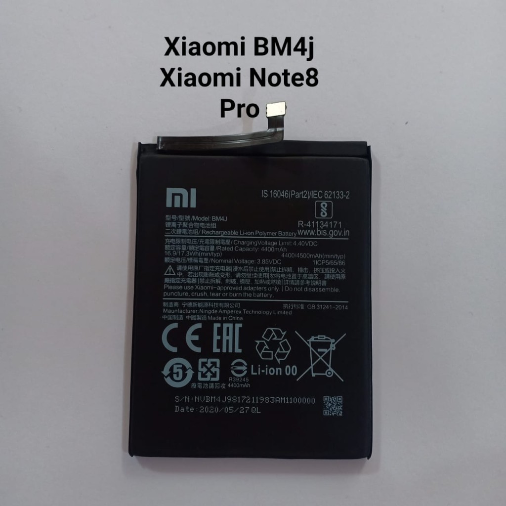 Baterai Xiaomi Redmi Note 8 pro BM4J original