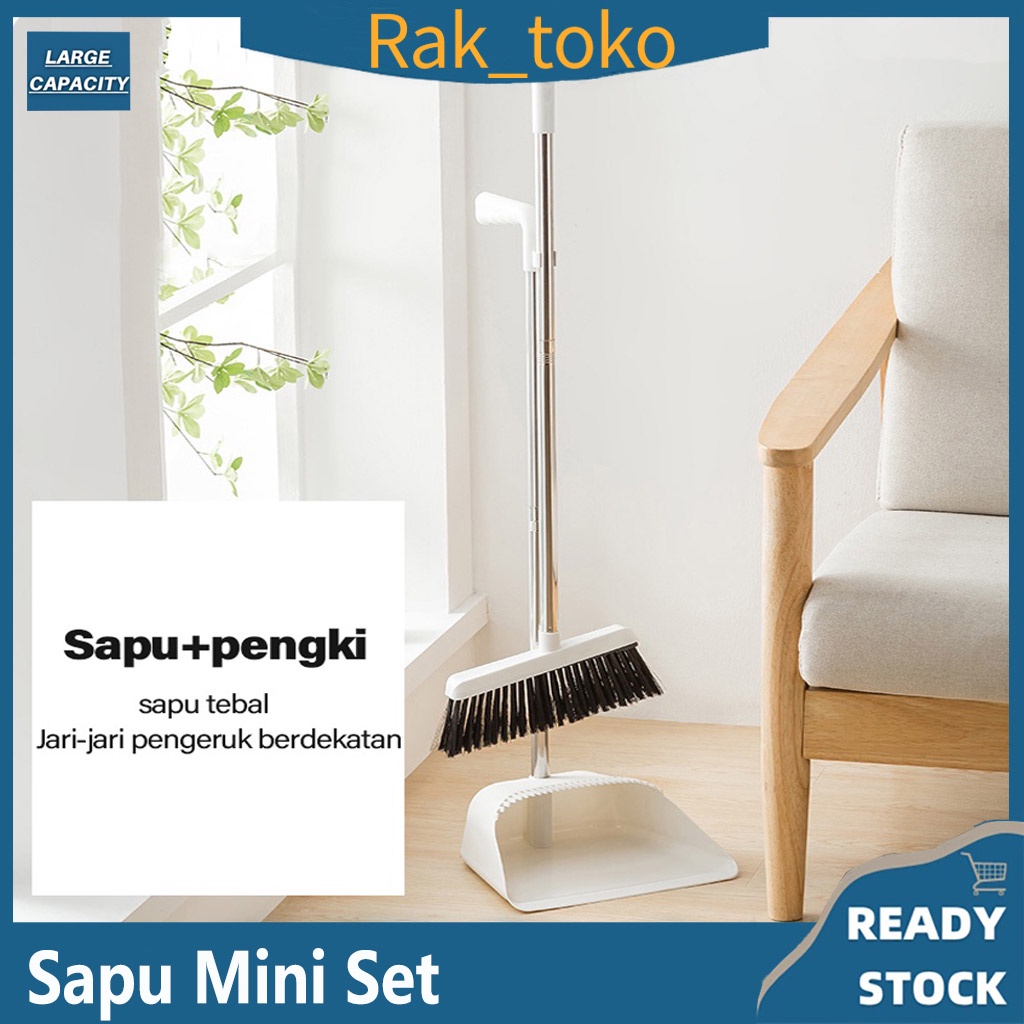 Set Sapu Broom Set Dustpan Sapu Lipat Kombinasi Pengki Sap Set Sapu Pengki