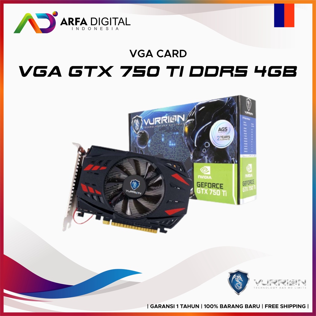 VGA Gaming VURRION GTX 750 TI 4GB DDR5 128Bit GAMING VGA ORI