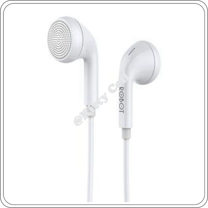 Robot RE601 Headset Wired Earphone Handsfree Lightweight Design - Puti