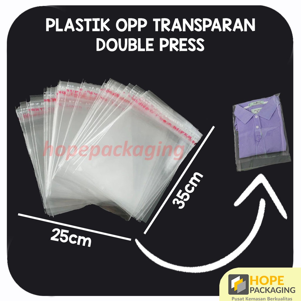 [50 Pcs] Plastik OPP Lem/Plastik Seal/Plastik OPP Baju 30x34 28x34 25x31