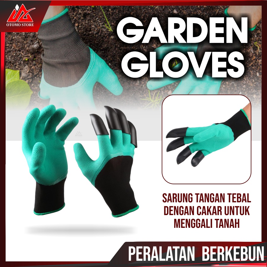 GARDEN GLOVES Sarung Tangan Berkebun Antislip Spandex Garden Gloves Sarung Tangan Dengan Cakar Green