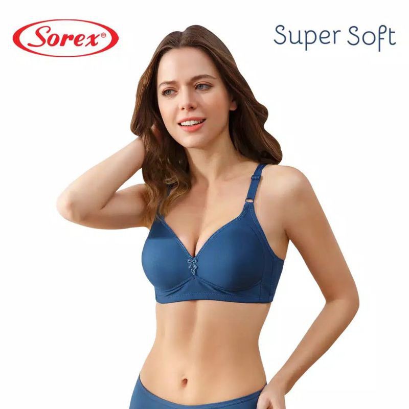 SOREX Bra Super Soft CUP BESAR 17239 Busa Tipis Tanpa Kawat Kait 3
