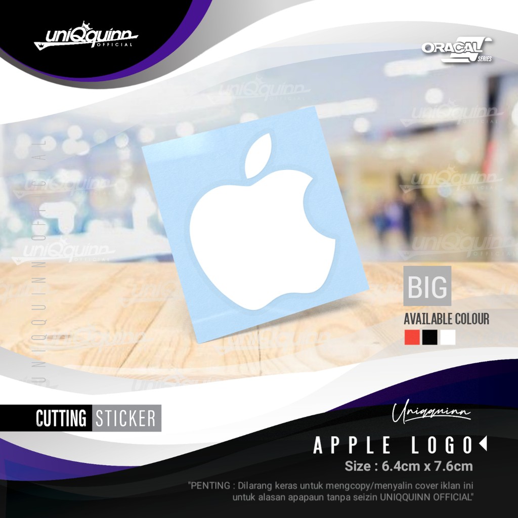 UQ Cutting Stiker Apple || Stiker Apple | Skin Laptop | Stiker Laptop | Stiker Pc |