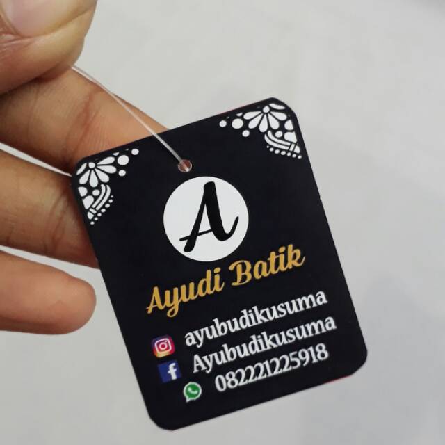 

Cetak HangTag label baju/jilbab pinggir melengkung