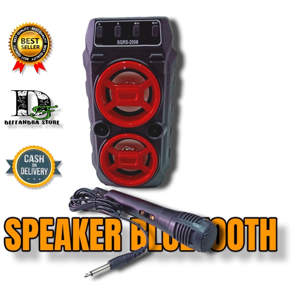 Speaker Bluetooth Portable Karaoke SQRS 2008 - SPeaker Portable