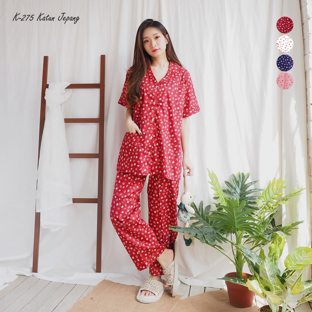  Baju  Tidur GREET Model  K 275 PP Kerah Shopee  Indonesia