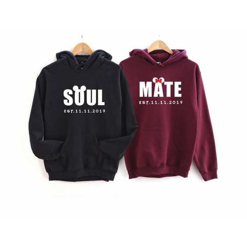 S - XXXXXL(6XL) Hoodie COUPLE Customized Hoodie SOUL MATE Cute BIGSIZE OVERSIZE Matching Person Jaket Jumper Soulmate Oversize Jumbo S M L XL 2XL 3XL 4XL 5XL 6XL