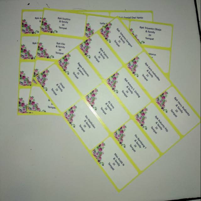 

Label Nama Bunga ( 1 lembar isi 12 nama)