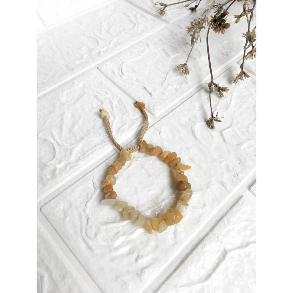 Gelang tali Etnik / Gelang Batu Kerikil Asli /Gelang batu chip / Gelang batu vintage/ Gelag abstrak / Gelang batu pecah/gelang murah-Sunkist (ge)