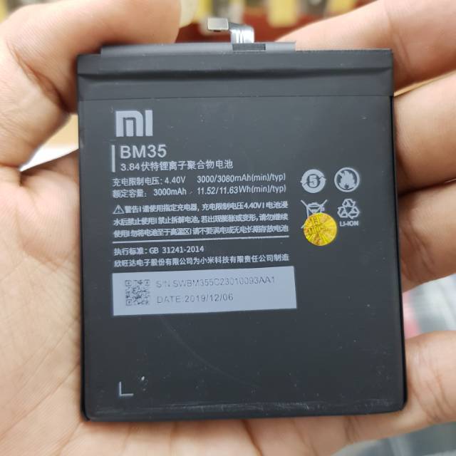 Baterai Original Oem Mi4c / BM35 GRADE A garansi 6bulan