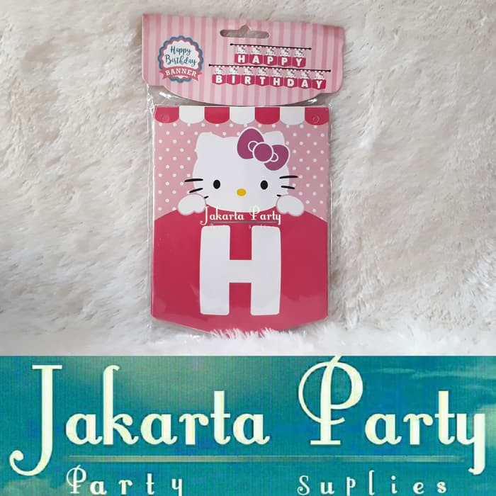 Banner HBD Hello Kitty / Bunting Flag HBD Hello Kitty - Jakarta Party