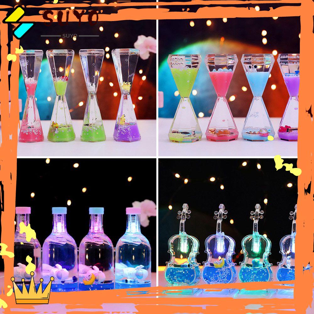 Ornamen Jam Pasir Cair Warna-Warni Untuk Dekorasi Rumah