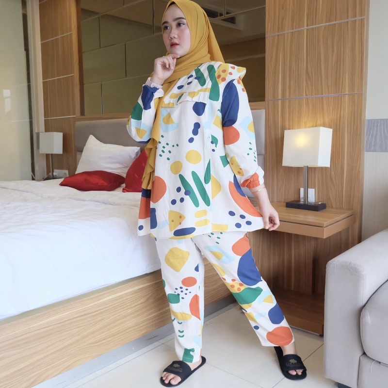 SETELAN IBU DAN ANAK ONESET CURLY PAJAMAS ONESET