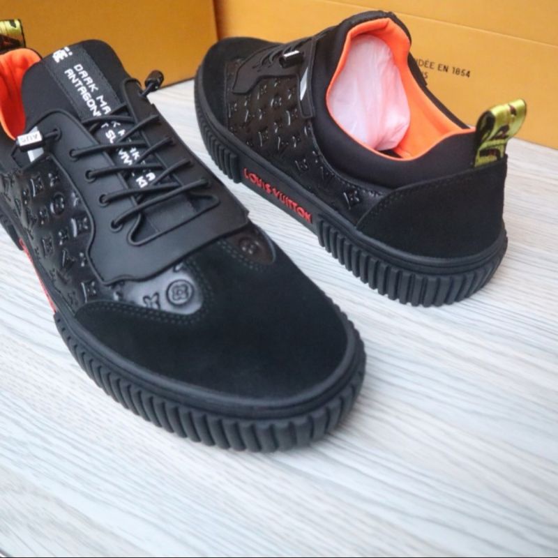 lv sneaker mirror quality lou is vuitton shoes lis merah sepatu pria lv kets cowo