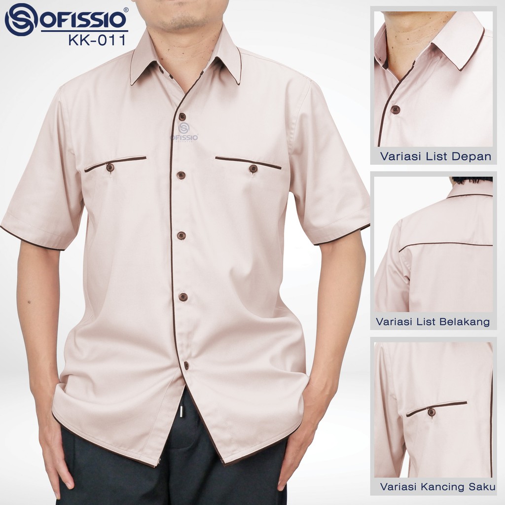 Kemeja Seragam Kerja OFISSIO KK-011-Bisa bordir