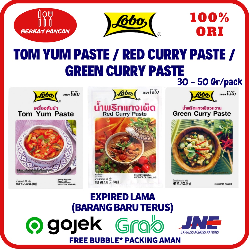 LOBO Tom Yum Paste / Green Curry Paste / Red Curry Paste Ala Thailand