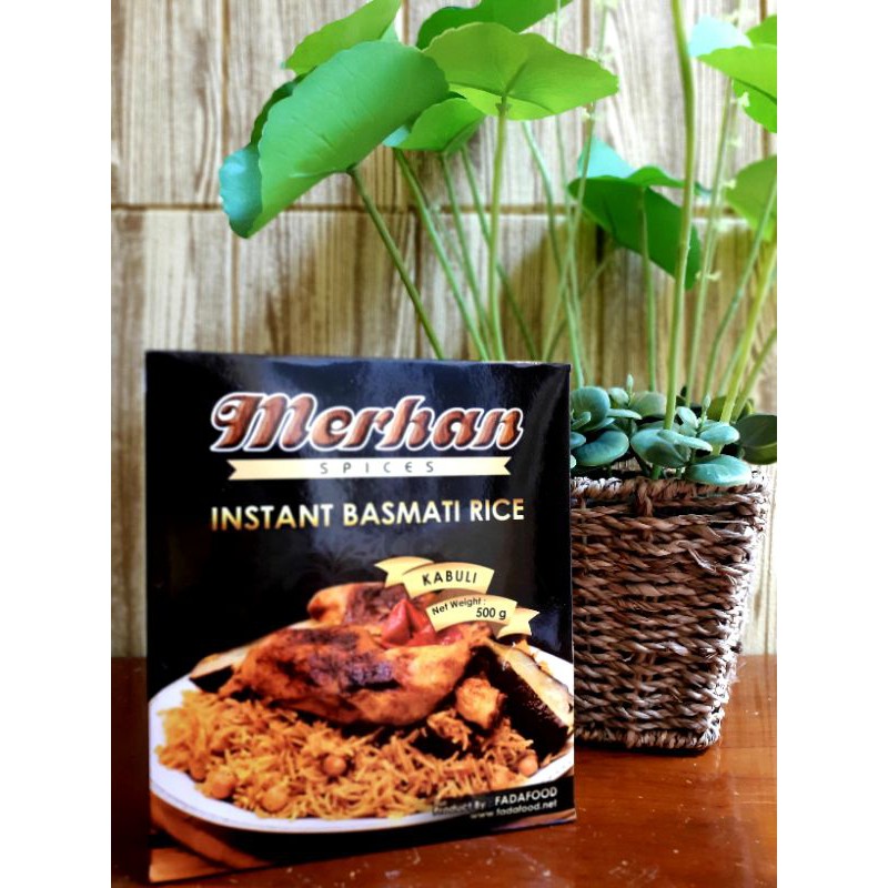 

nasi basmati bumbu kabuli instan merk Merhan