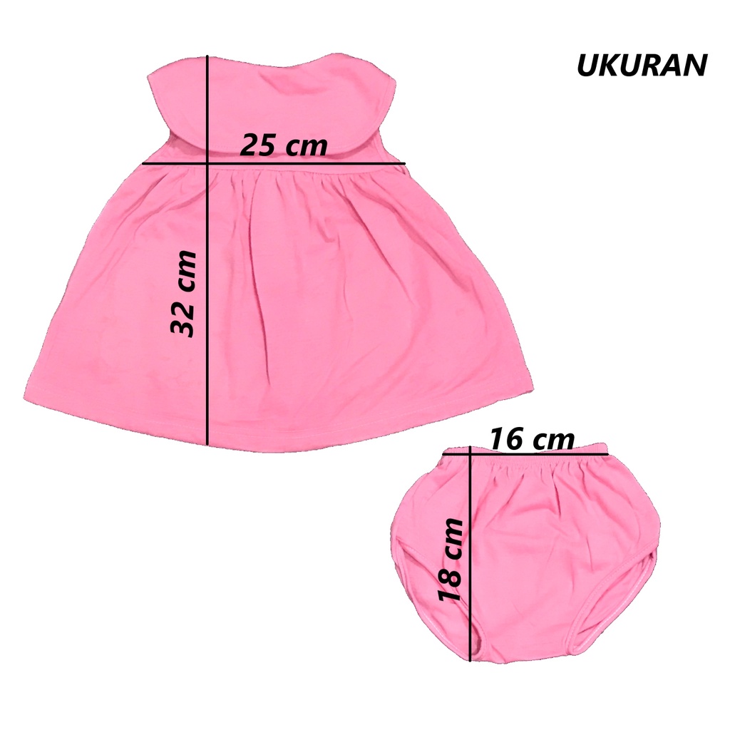 Babysmart - Setelan Baju bayi Perempuan Kancing Depan MOM'S GIFT usia 0 - 6 bulan / Pakaian anak Cewek