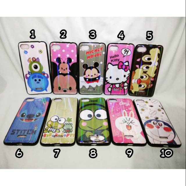 Case Redmi 6A Gambar Karakter Rainbow 3D Softcase Fiber Glossy Pelangi