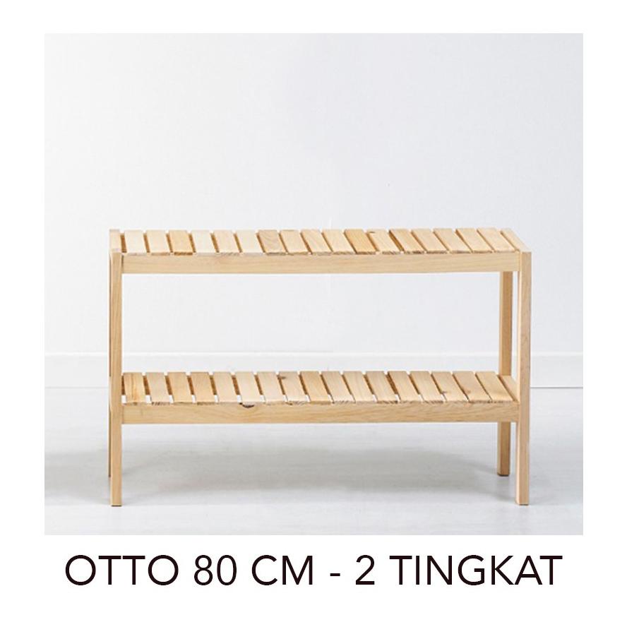 Up Space Otto Wooden Shelf 80 Cm / Rak Kayu / Rak Serbaguna / Rak Dapur / Rak Sepatu Kayu /Rak Taman