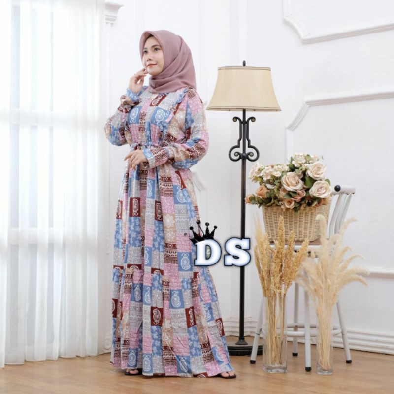 GAMIS HOMEY DRESS RAYON VISCOSE ADEM SUNRISE SYARI