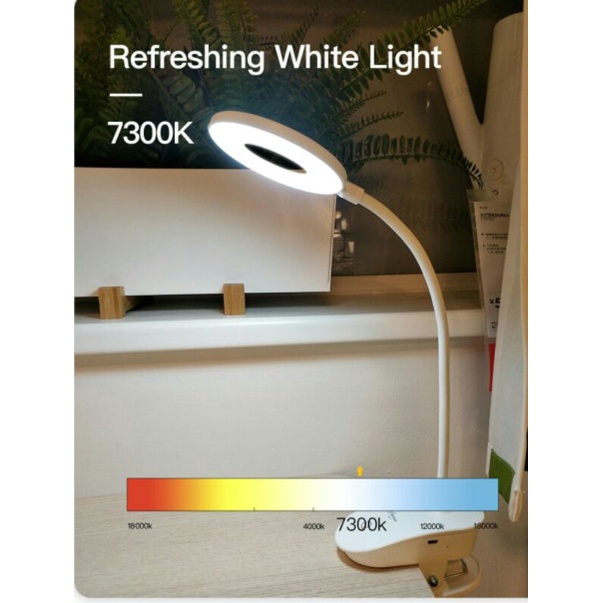 lampu meja belajar jepit led desk lamp charger cas usb rechargeable flexibel flip 360 clip circle de