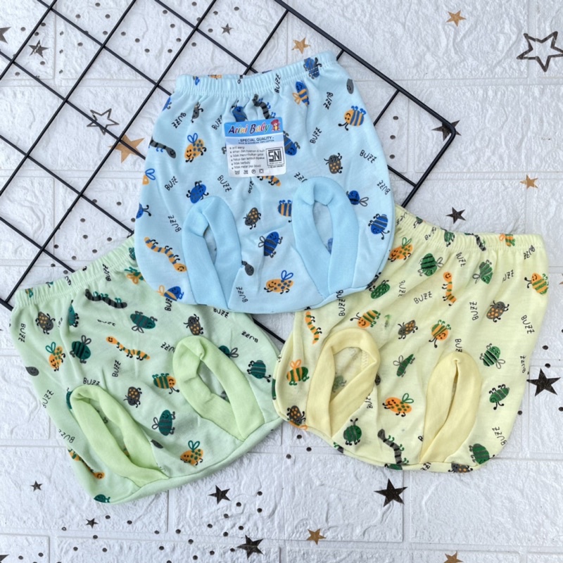 3 PCS Celana POP Motif Lucu Bayi Baru Lahir Newborn DNW BABY