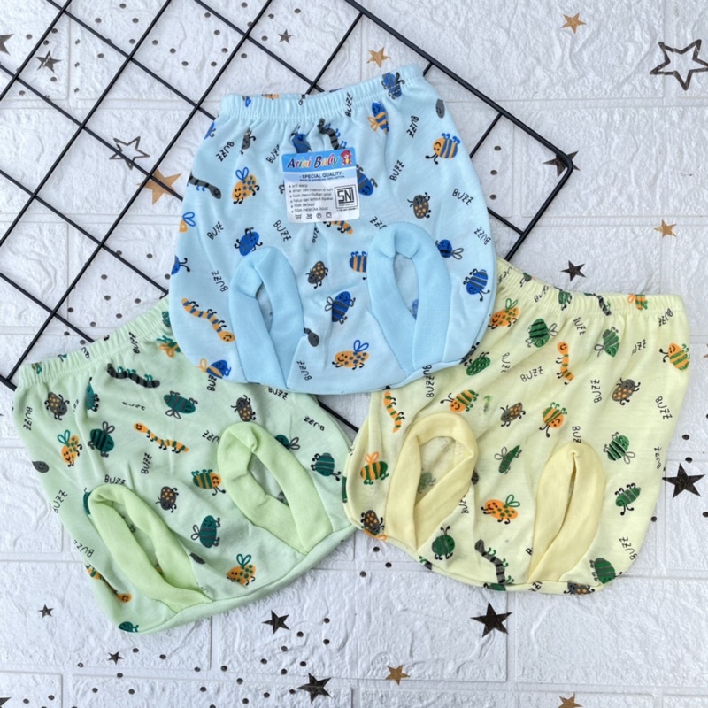 3 PCS Celana POP Motif Lucu Bayi Baru Lahir Newborn DNW BABY