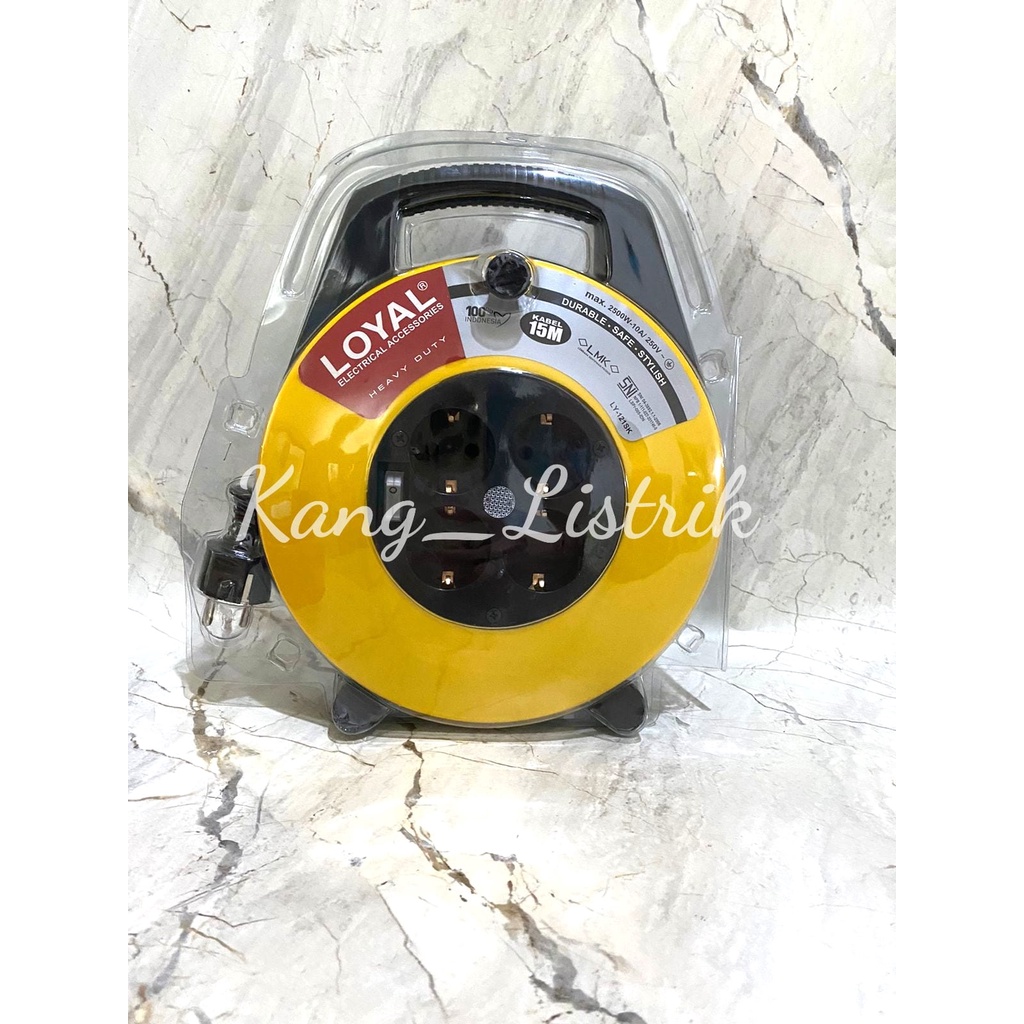 Kabel Roll LOYAL LY121SK Heavy Duty 15Meter + Saklar