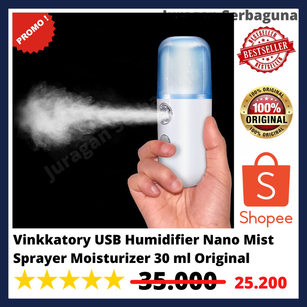 Vinkkatory USB Humidifier Nano Mist Sprayer Moisturizer 30 ml Original