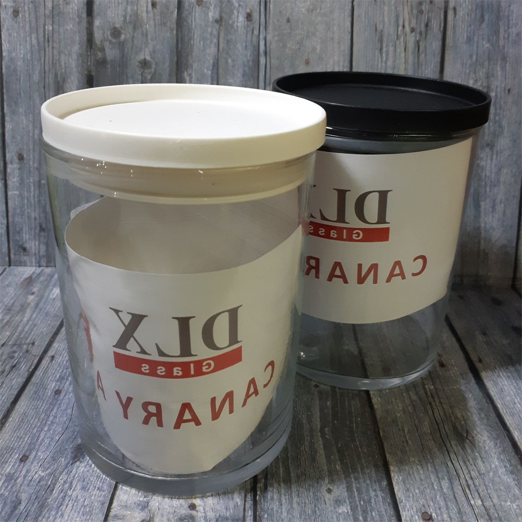 Toples DLX Canary B Tutup Plastik Putih/Hitam