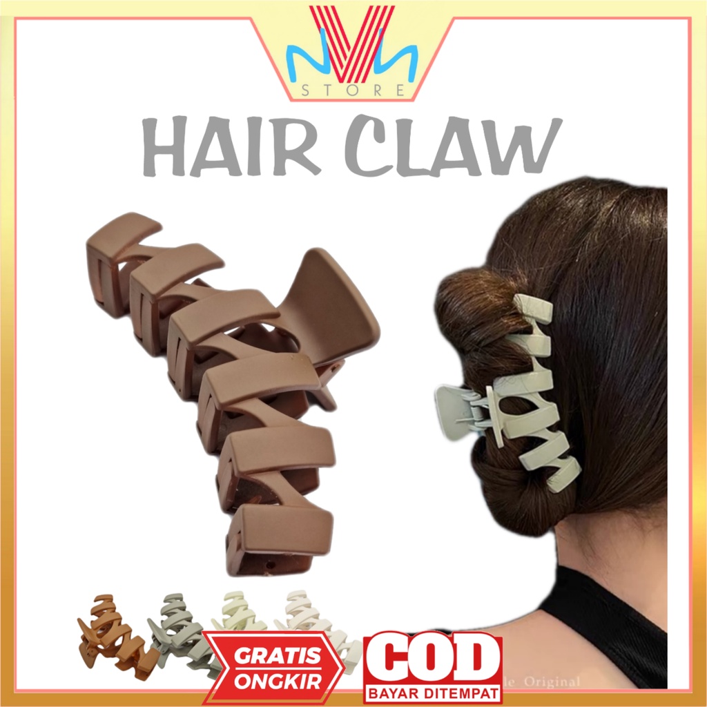 JEPIT RAMBUT GAYA KOREA DOFF - HAIR CLAW KOREAN STYLE - JEDAI RAMBUT KOREA - JEPIT RAMBUT MURAH - JEPITAN RAMBUT HW004