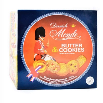 Danish Monde Butter Cookies 454gr Biskuit Kaleng 5 Macam Kue Kering Dalam 1 Kaleng Danis Monde Buter