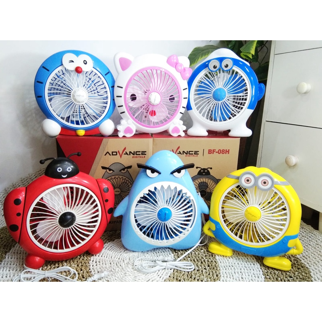 Kipas Angin JUMBO ORIGINAL ( ADVAN ) Karakter Hello Kitty Doraemon Lucu Cute / Fan Besar Helo Kity ZaraZu